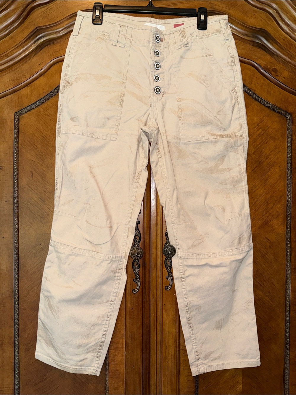 Anthropologie Beige Cargo Utility Pants